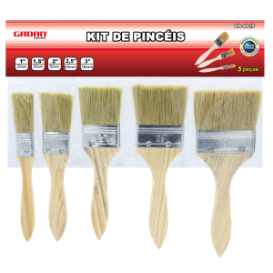 KIT PINCEL COM 5 PEÇAS - GADAN